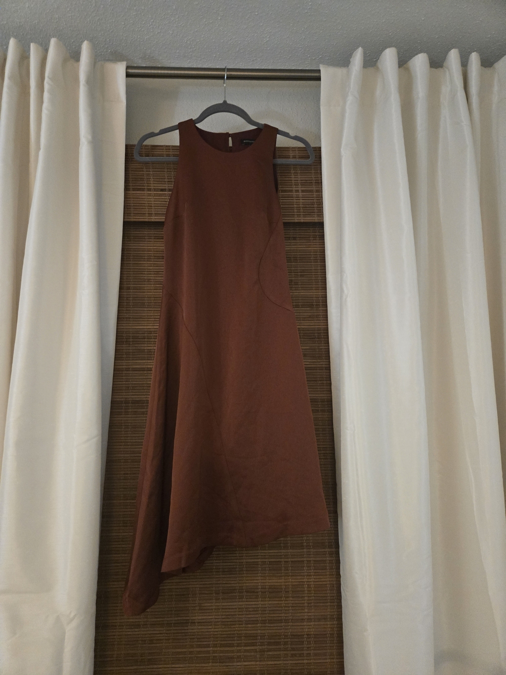 Banana Republic Asymmetrical Rust-Brown Sleeveless Dress